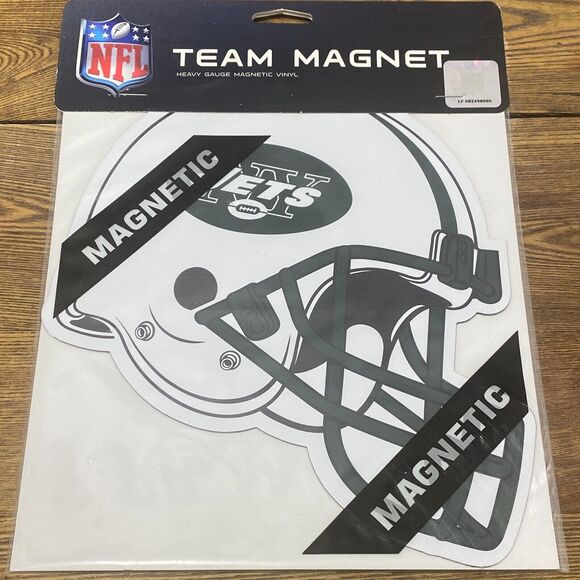 Fremont Die Other - 8 Inch NFL NY New York Jets Helmet Magnet Logo Fremont Die Car Truck Team Sport